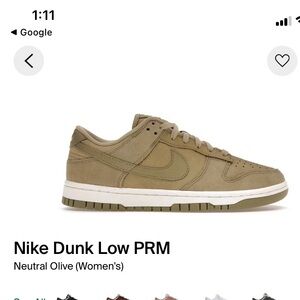 Nike Dunk Low - Olive - size 8.5 women’s